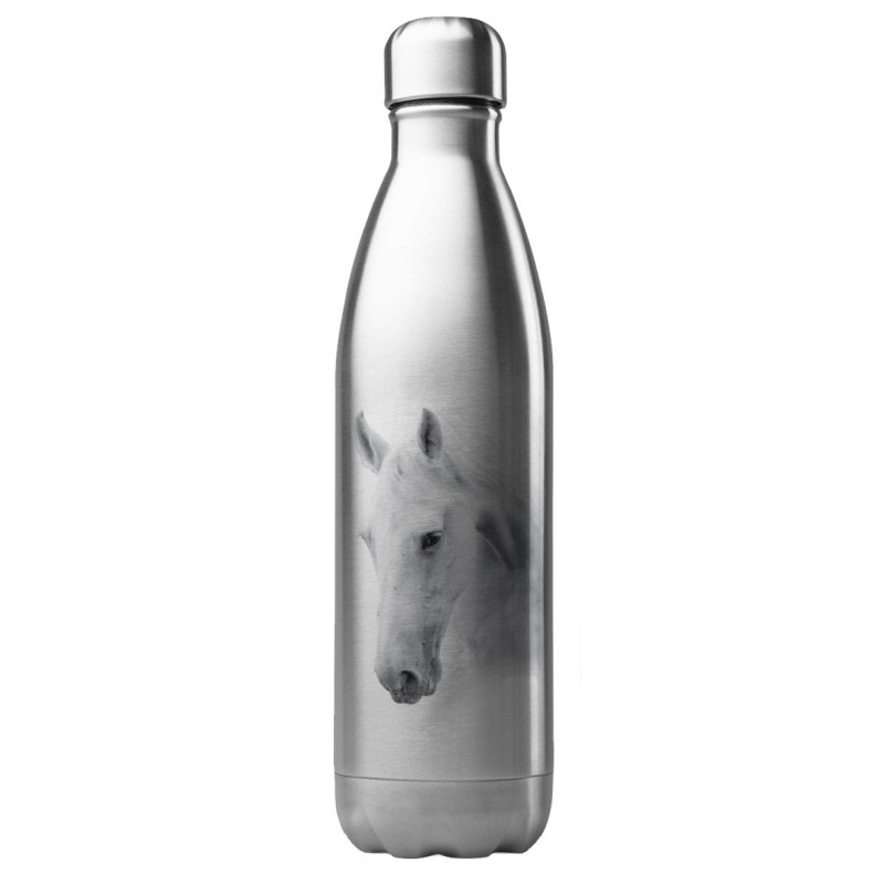 Bouteille gourde isotherme acier inox 500 ml imprimé illustration cheval
