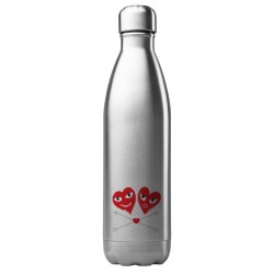 Bouteille gourde isotherme acier inox 500 ml imprimé illustration Coeur