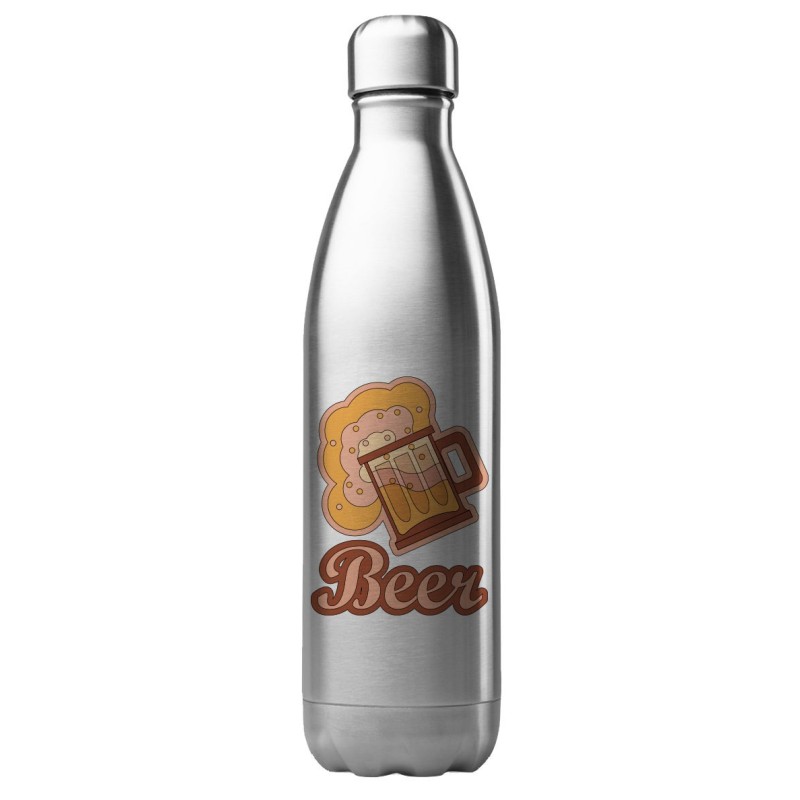 Bouteille gourde isotherme acier inox 500 ml imprimé illustration Beer