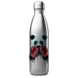 Bouteille gourde isotherme acier inox 500 ml imprimé illustration Panda boxe