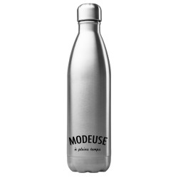 Bouteille gourde isotherme acier inox 500 ml imprimé citation Modeuse a pleins temps