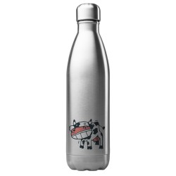Bouteille gourde isotherme acier inox 500 ml imprimé illustration vache