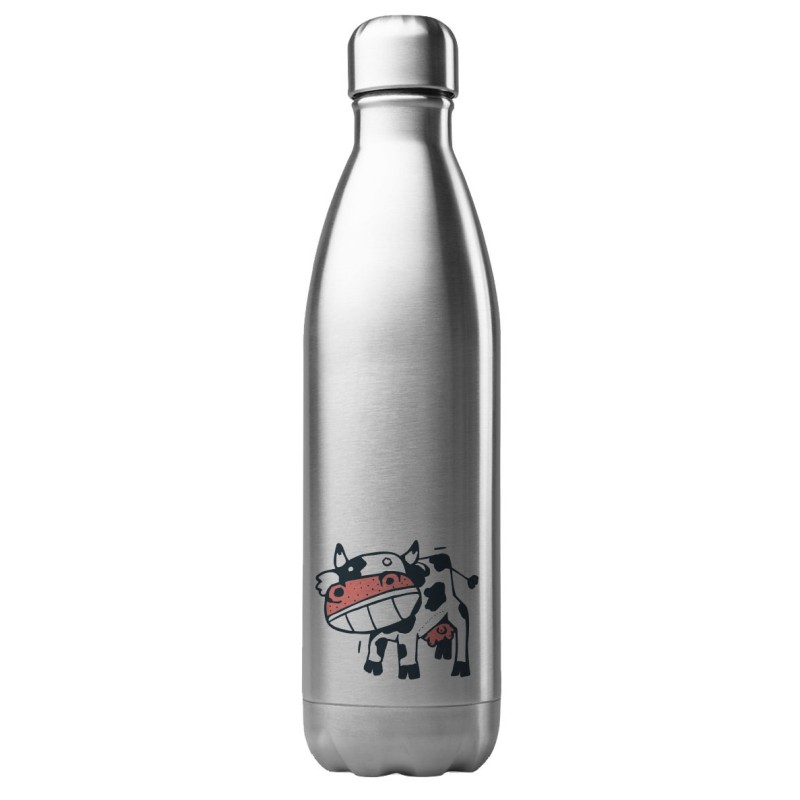 Bouteille gourde isotherme acier inox 500 ml imprimé illustration vache