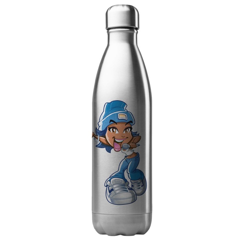 Bouteille gourde isotherme acier inox 500 ml imprimé illustration manga fille