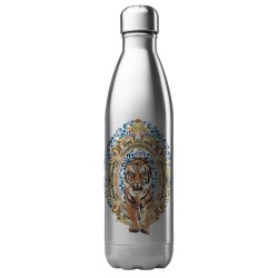 Bouteille gourde isotherme acier inox 500 ml imprimé illustration tigre art