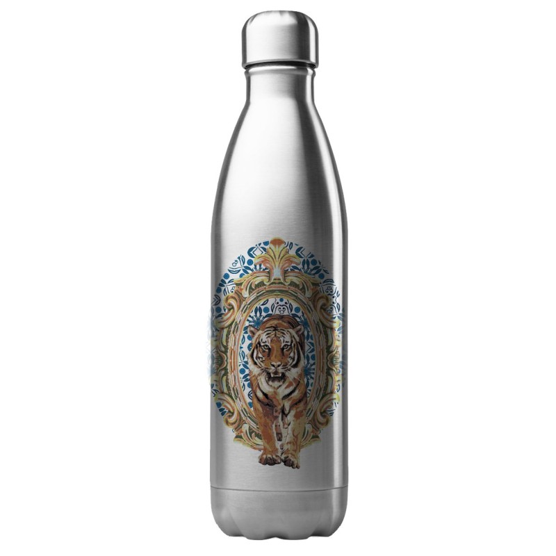 Bouteille gourde isotherme acier inox 500 ml imprimé illustration tigre art