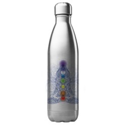 Bouteille gourde isotherme acier inox 500 ml imprimé illustration Méditation Zen art