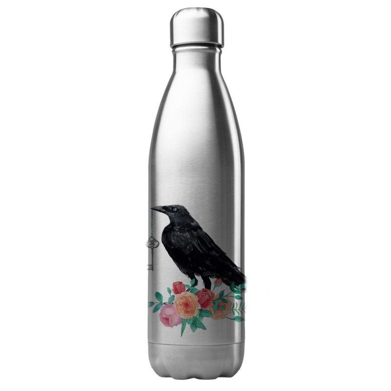 Bouteille gourde isotherme acier inox 500 ml imprimé illustration Oiseau