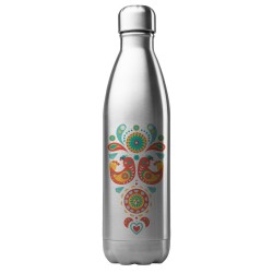 Bouteille gourde isotherme acier inox 500 ml imprimé illustration scandinave