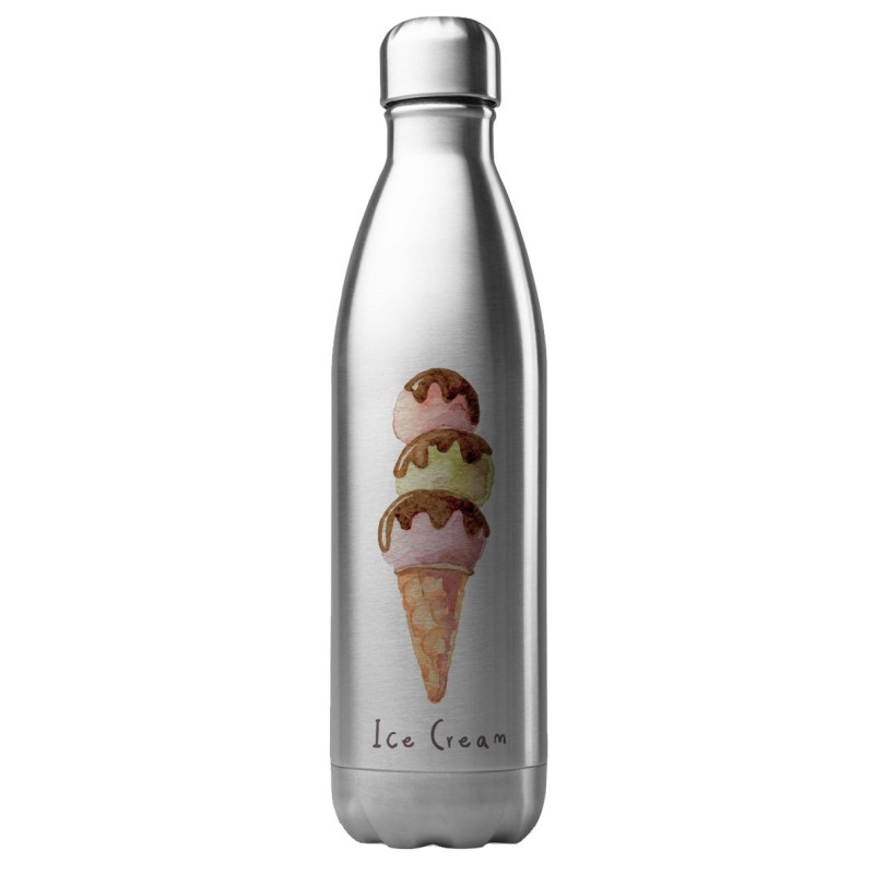 Bouteille gourde isotherme acier inox 500 ml imprimé illustration Glace