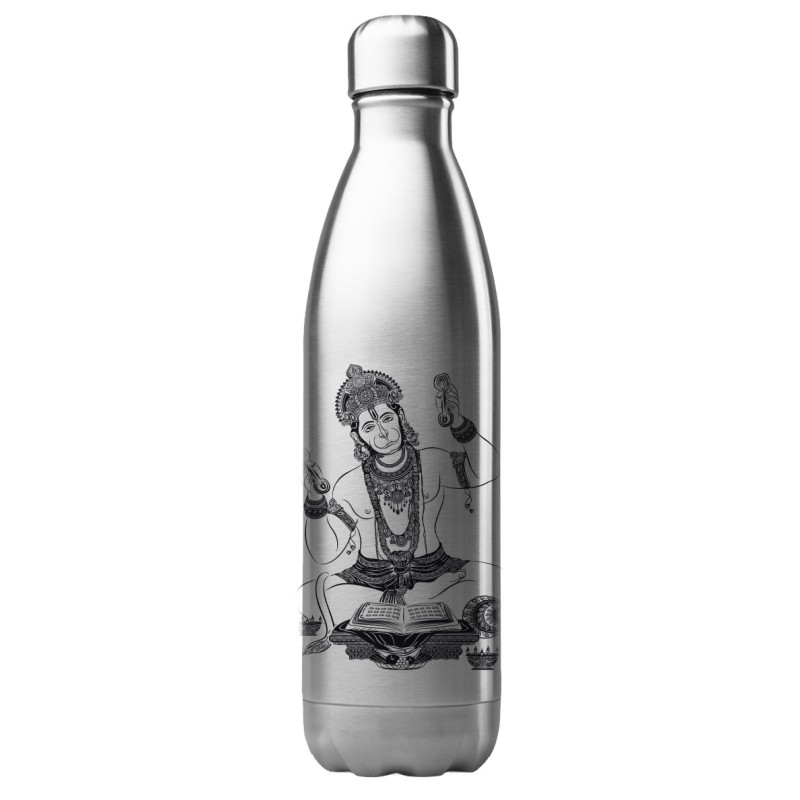 Bouteille gourde isotherme acier inox 500 ml imprimé illustration Zen méditation