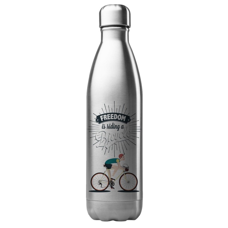 Bouteille gourde isotherme acier inox 500 ml imprimé illustration Zen méditation