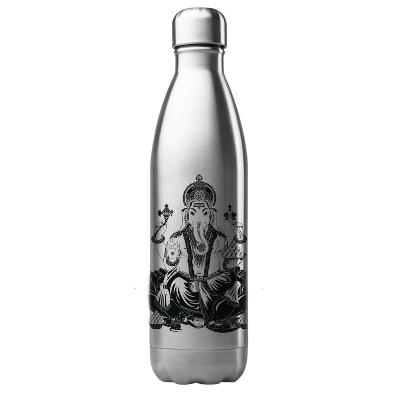 Bouteille gourde isotherme acier inox 500 ml imprimé illustration Zen méditation