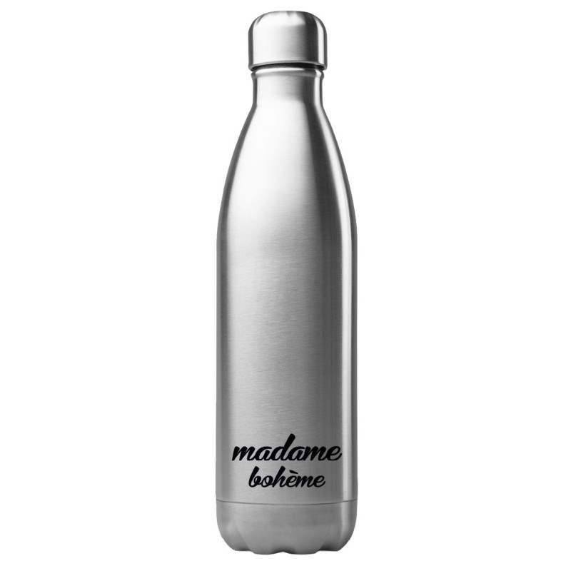 Bouteille gourde isotherme acier inox 500 ml imprimé illustration garçon sérieux