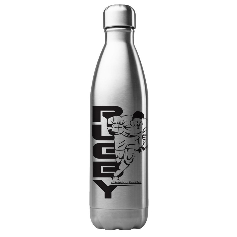 Bouteille gourde isotherme acier inox 500 ml imprimé citation Rugby
