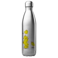 Bouteille gourde isotherme acier inox 500 ml imprimé illustration illustration Poussin