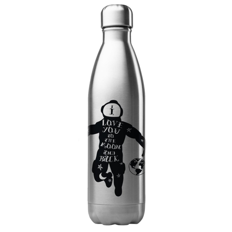 Bouteille gourde isotherme acier inox 500 ml imprimé illustration Astronaute