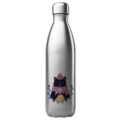 Bouteille gourde isotherme acier inox 500 ml imprimé illustration Chat
