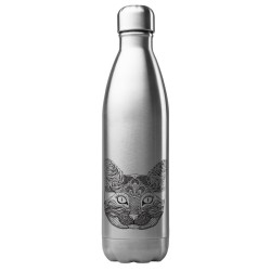 Bouteille gourde isotherme acier inox 500 ml imprimé illustration Chat art