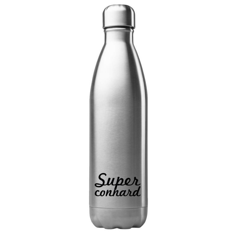 Bouteille gourde isotherme acier inox 500 ml imprimé citation humour super connard