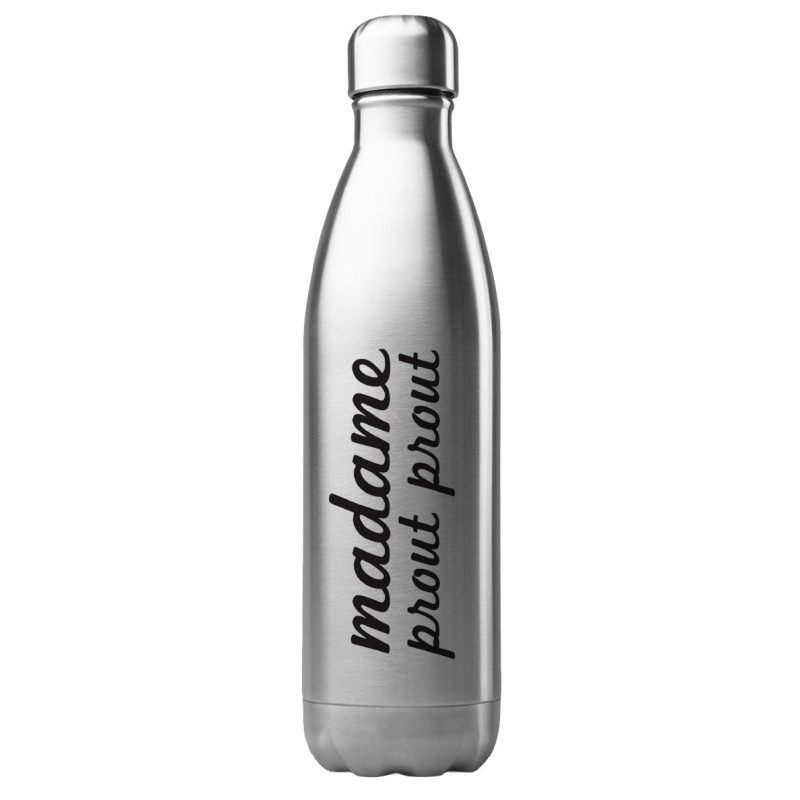 Bouteille gourde isotherme acier inox 500 ml imprimé citation humour Madame prout prout