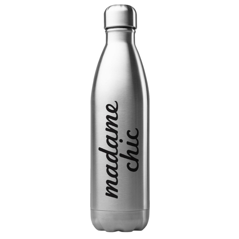 Bouteille gourde isotherme acier inox 500 ml imprimé citation humour Madame chic