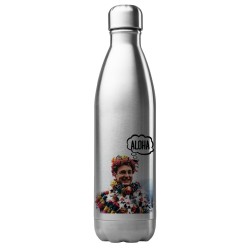 Bouteille gourde isotherme acier inox 500 ml imprimé citation humour Jacques chirac aloha