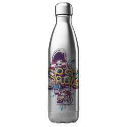 Bouteille gourde isotherme acier inox 500 ml imprimé Illustration Skateboard