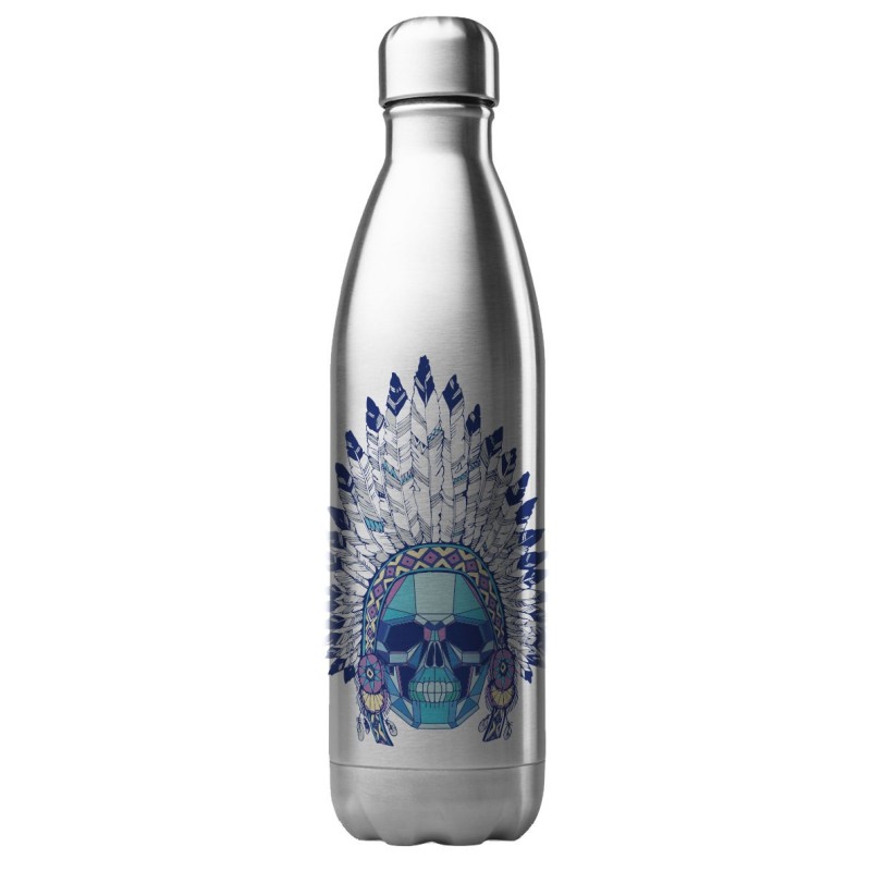 Bouteille gourde isotherme acier inox 500 ml imprimé Illustration art fille Indien