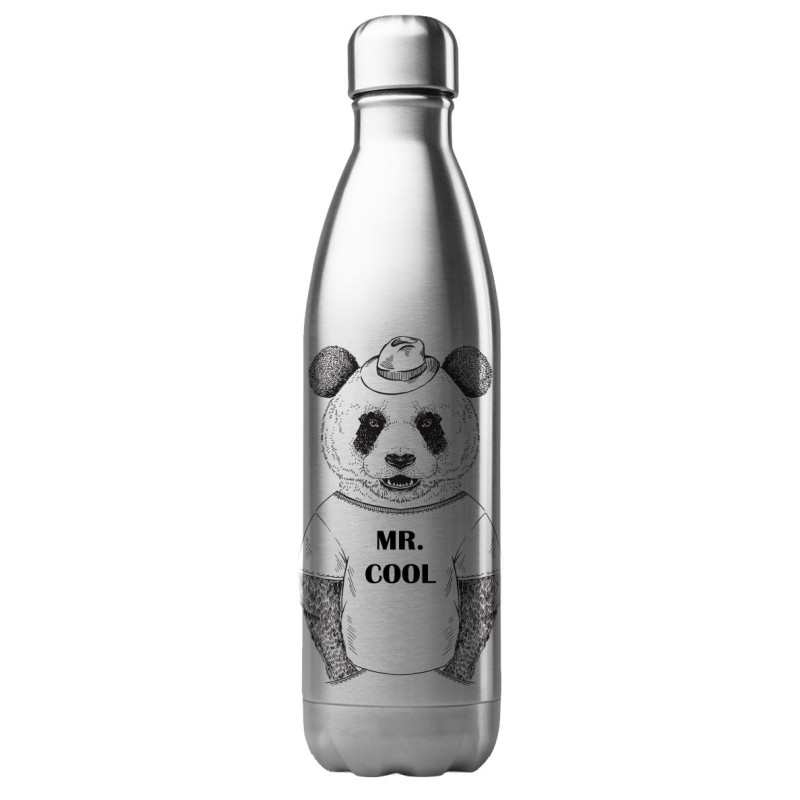 Bouteille gourde isotherme acier inox 500 ml imprimé Illustration Panda