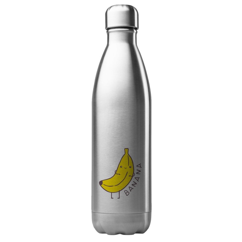 Bouteille gourde isotherme acier inox 500 ml imprimé Illustration Banane