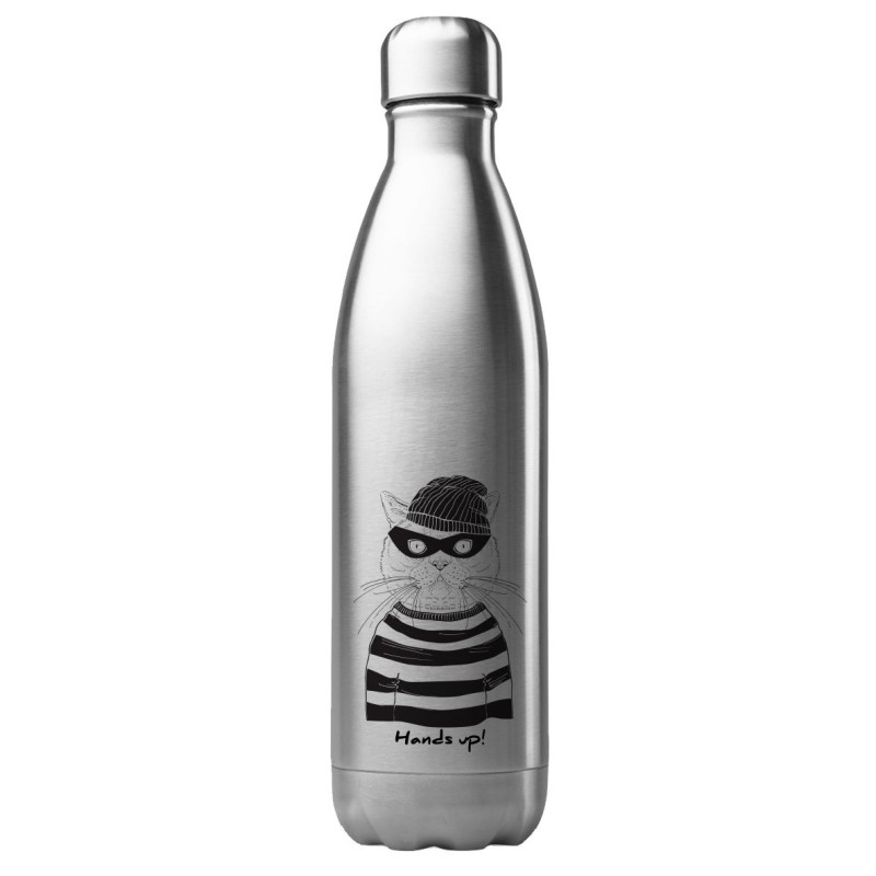 Bouteille gourde isotherme acier inox 500 ml imprimé Illustration Chat