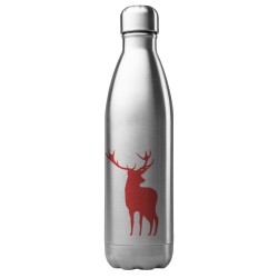 Bouteille gourde isotherme acier inox 500 ml imprimé Illustration cerf