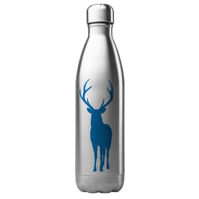 Bouteille gourde isotherme acier inox 500 ml imprimé Illustration cerf