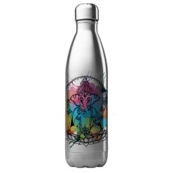 Bouteille gourde isotherme acier inox 500 ml imprimé Illustration Zen meditation bouddhisme