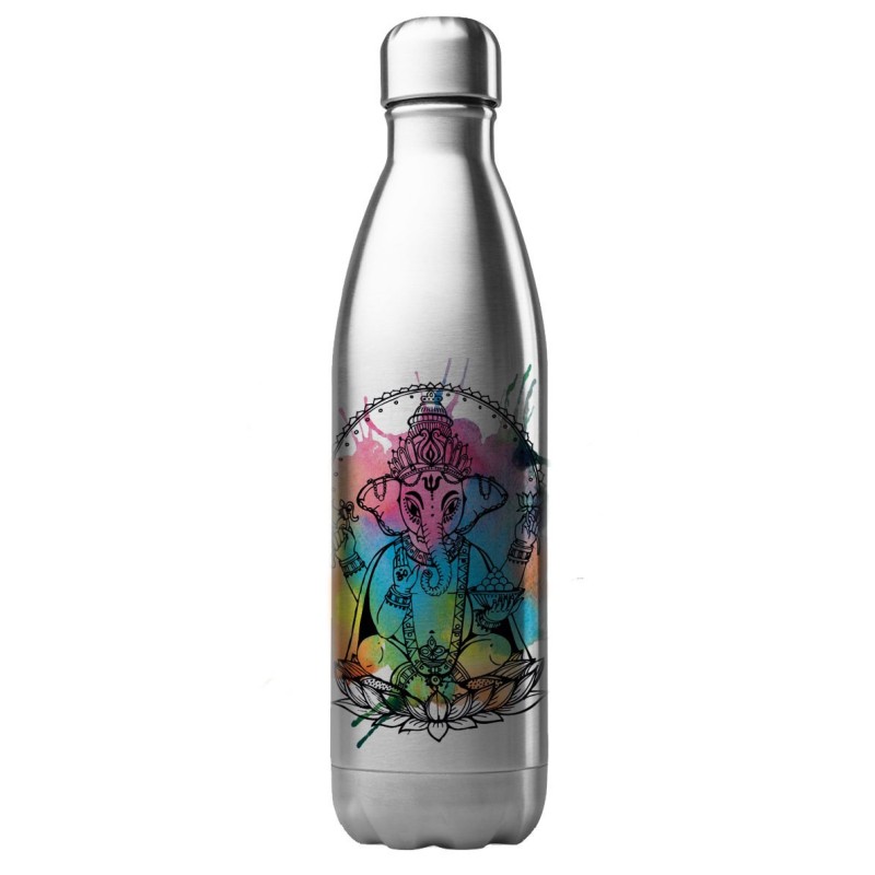Bouteille gourde isotherme acier inox 500 ml imprimé Illustration Zen meditation bouddhisme