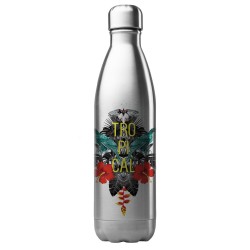 Bouteille gourde isotherme acier inox 500 ml imprimé Illustration Tropical