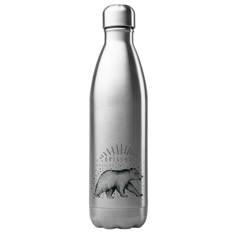 Bouteille gourde isotherme acier inox 500 ml imprimé Illustration Ours