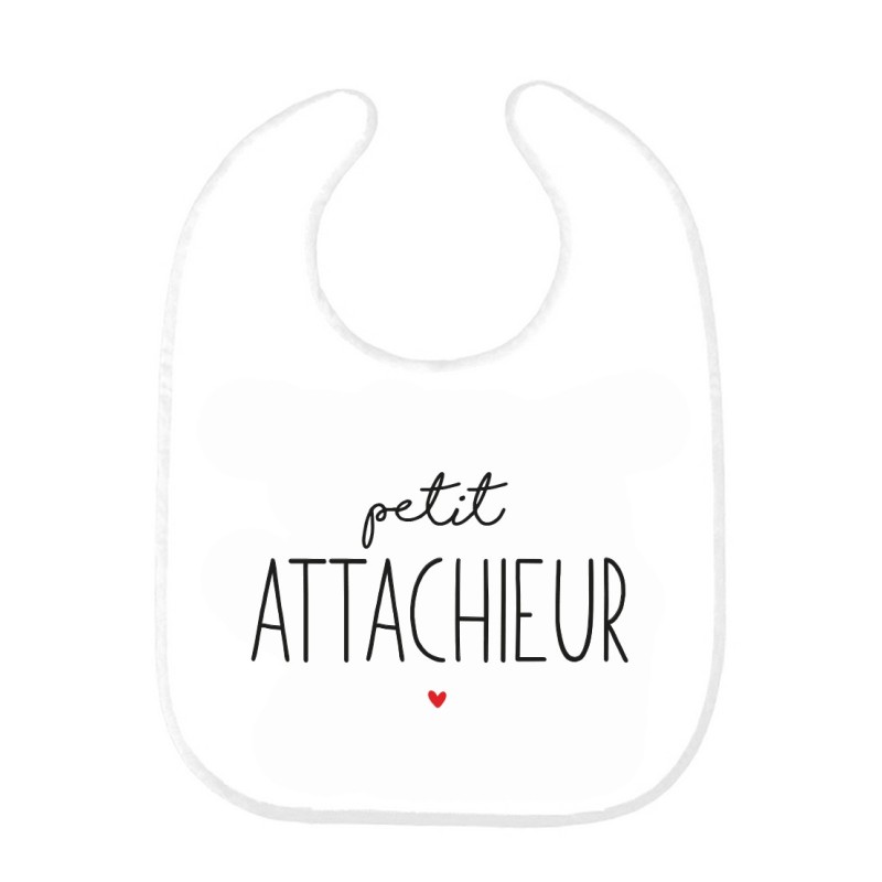 Bavoir bébé imprimé citation naissance humour Petit attachieur