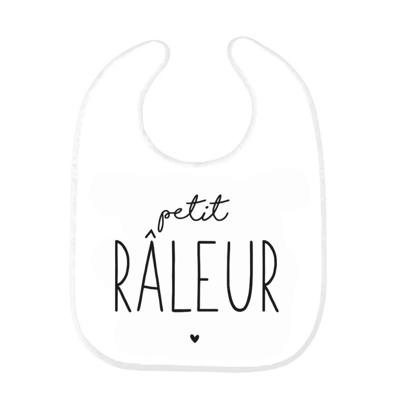 Bavoir bébé imprimé citation naissance humour Petit raleur
