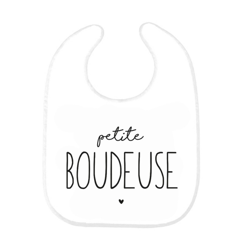 Bavoir bébé imprimé citation naissance humour Petite boudeuse