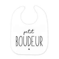 Bavoir bébé imprimé citation naissance humour Petit boudeur