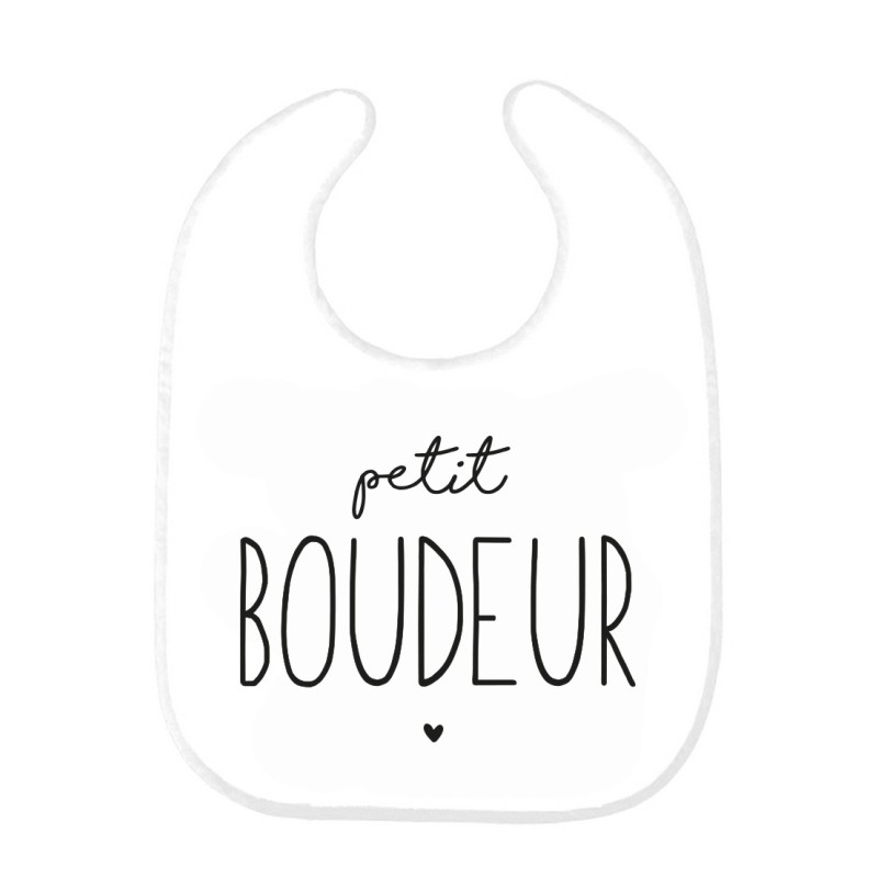 Bavoir bébé imprimé citation naissance humour Petit boudeur