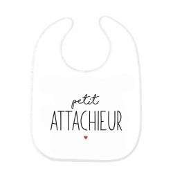 Bavoir bébé imprimé citation naissance humour Petit attachieur