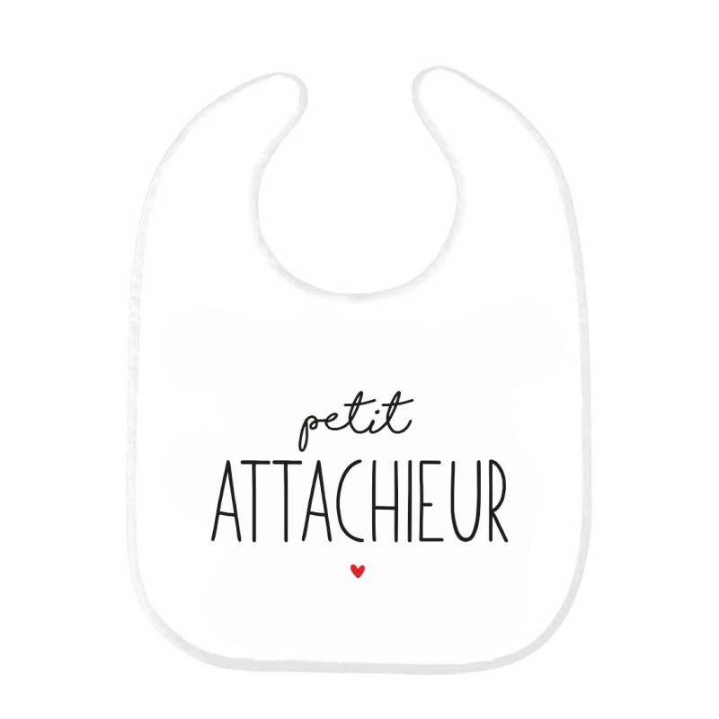 Bavoir bébé imprimé citation naissance humour Petit attachieur