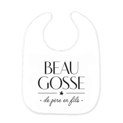 Bavoir bébé imprimé citation naissance humour Beau gosse de père en fils