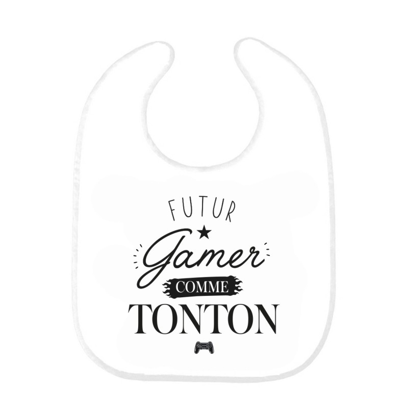 Bavoir bébé imprimé citation naissance humour Futur gamer comme tonton