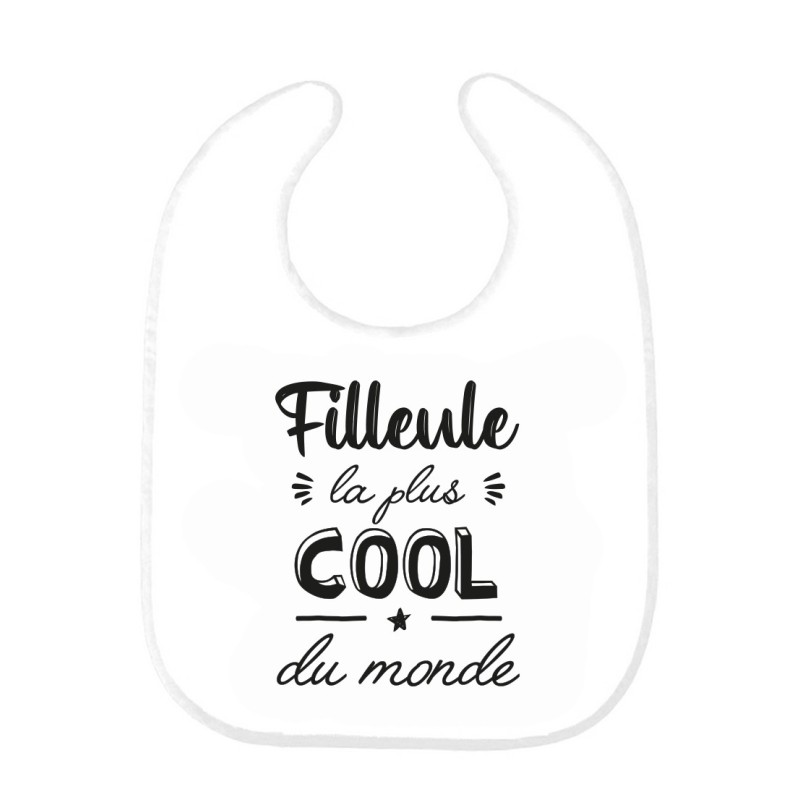 Bavoir bébé imprimé citation naissance humour Filleule la plus cool du monde