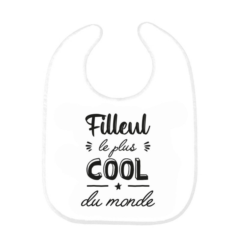 Bavoir bébé imprimé citation naissance humour Filleul le plus cool du monde