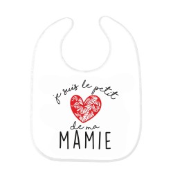Bavoir bébé imprimé citation naissance humour Je suis le petit de ma mamie